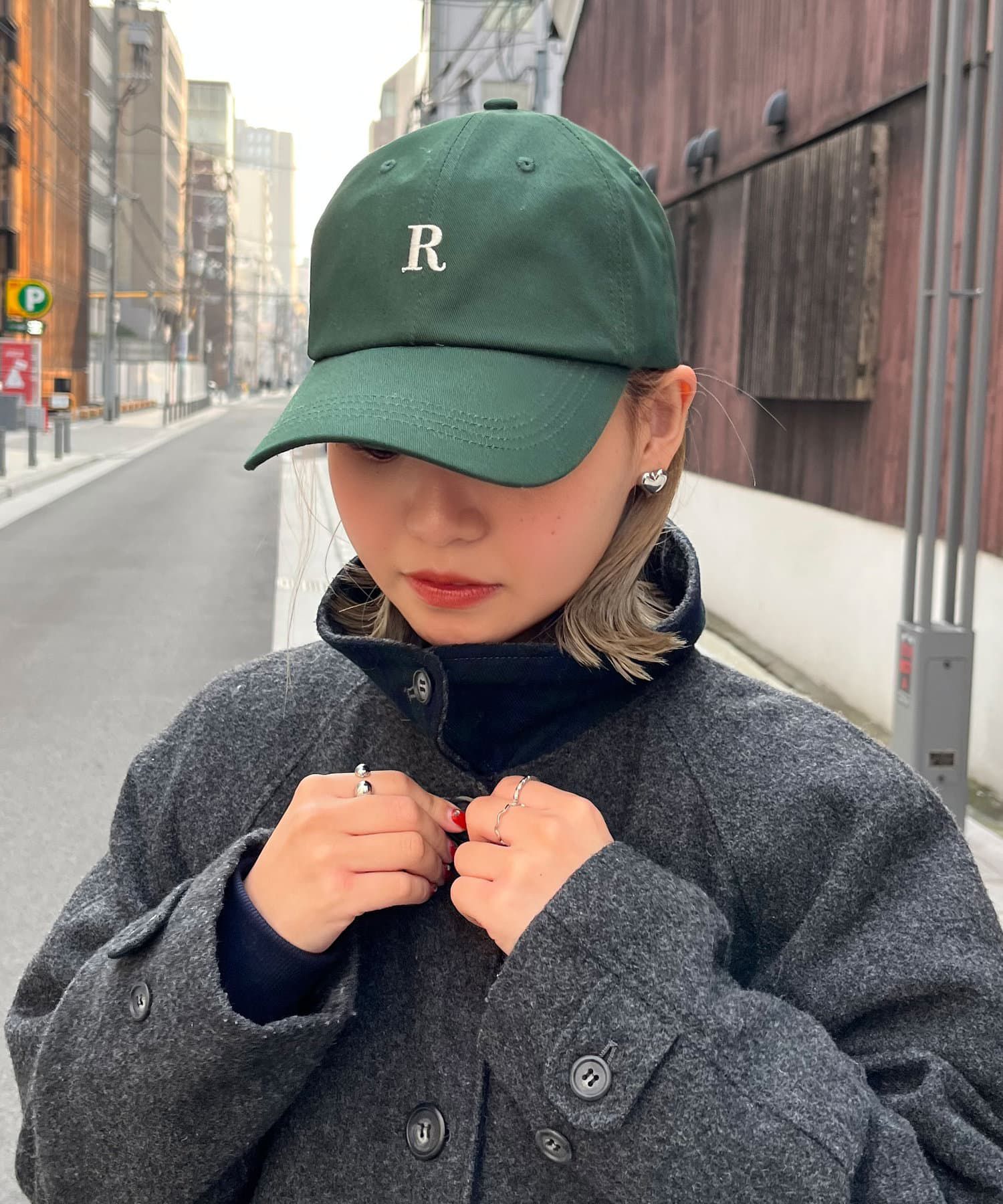 日本 Lattice - [日雜推薦] 美式刺繡休閒老帽-深藍x綠