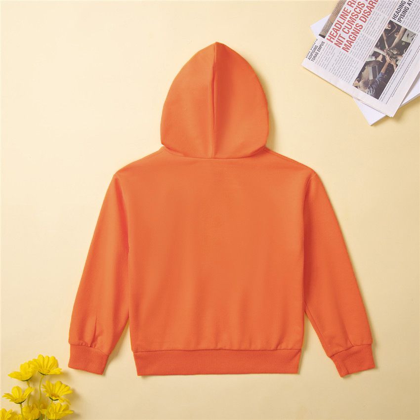 造型長袖帽T-微笑南瓜-橘色-萬聖節裝扮