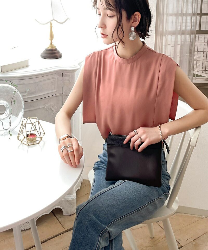 日本 Classical Elf - 優雅時尚雪紡無袖上衣-點點-春芽綠