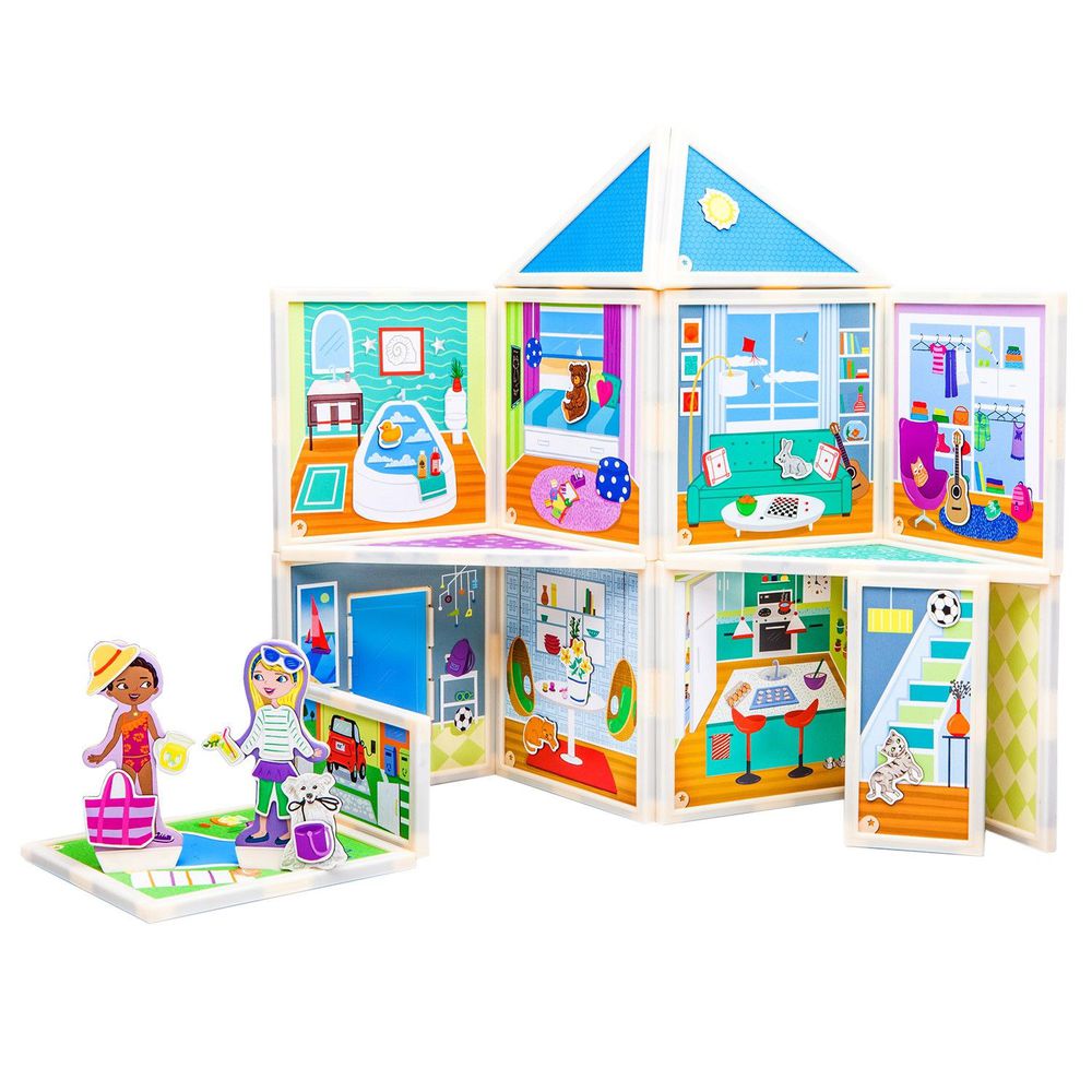 美國 Build & Imagine - 百變娃娃屋-豪華別墅-61pcs