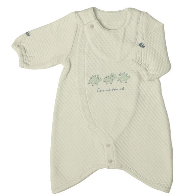 akachan honpo - 長袖舒適連身衣-綠色 (50~60cm)