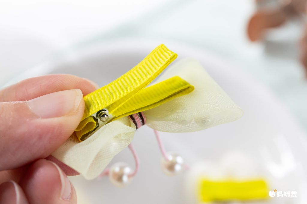 超萌不傷髮布藝髮夾(5入組)-女孩-咖啡色