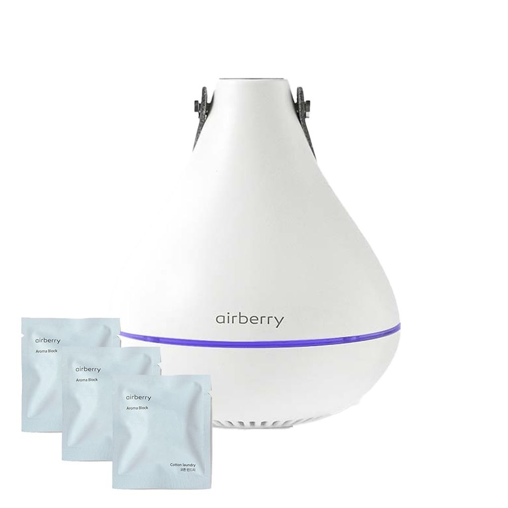 韓國 airberry - 智能衣櫃香氛/空氣循環機(附香氛片3個)-清爽棉花