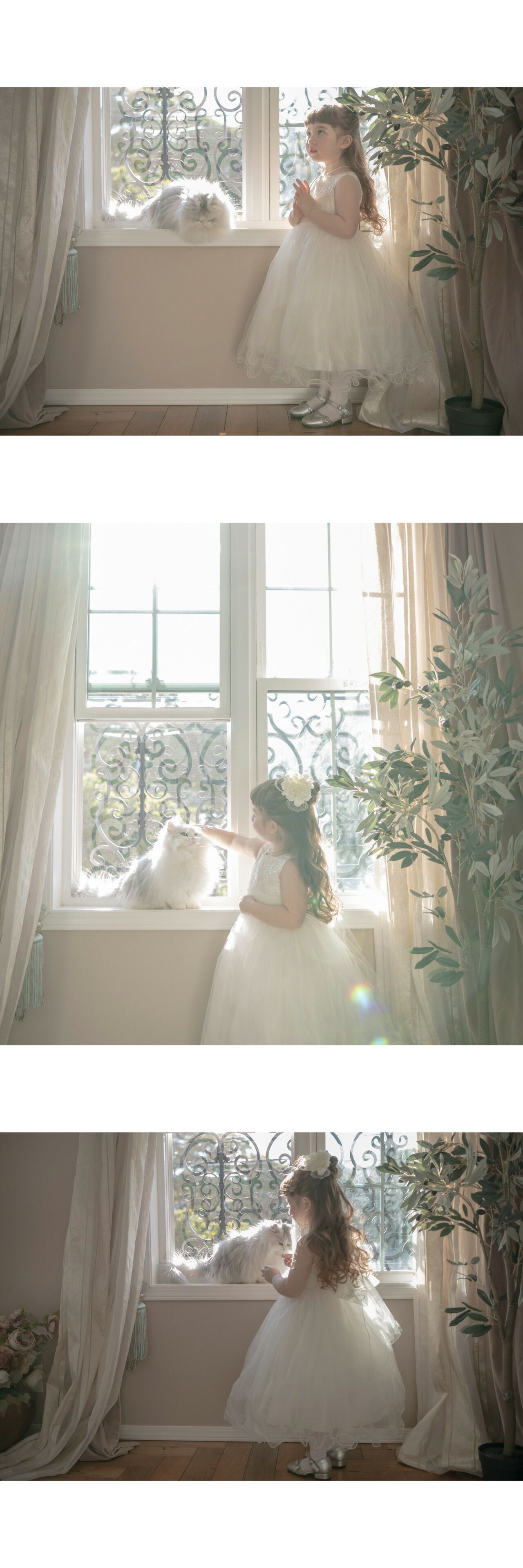 日本 Catherine Cottage - 夢幻大蝴蝶結澎澎裙洋裝/小禮服-天使白