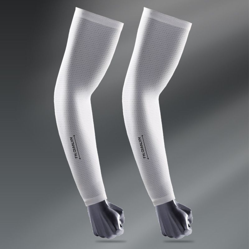 UPF50+成人冰絲涼感防曬袖套-女款-黑色