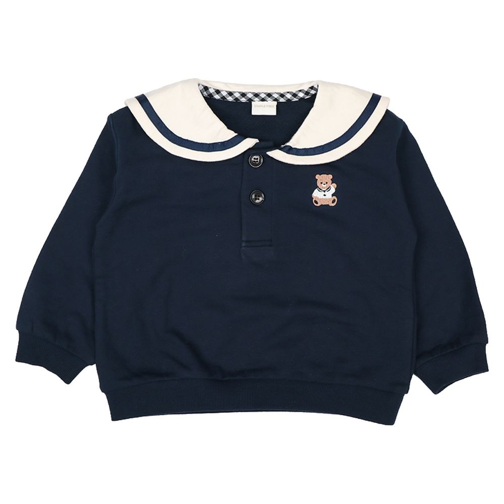 幼兒水手風休閒上衣-深藍色