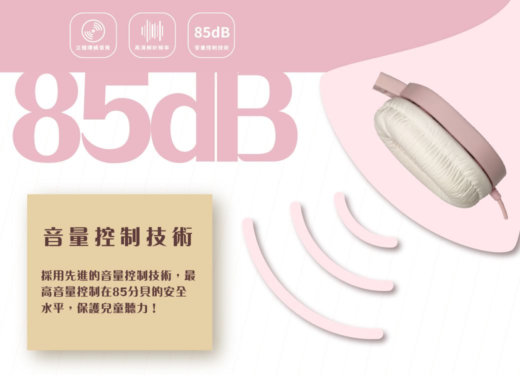 Hong Man - 三麗鷗系列 兒童耳機 麥克風款-Hello Kitty