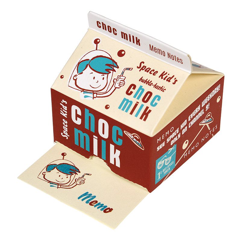 英國 Rex London - 牛奶盒造型便條紙-太空人