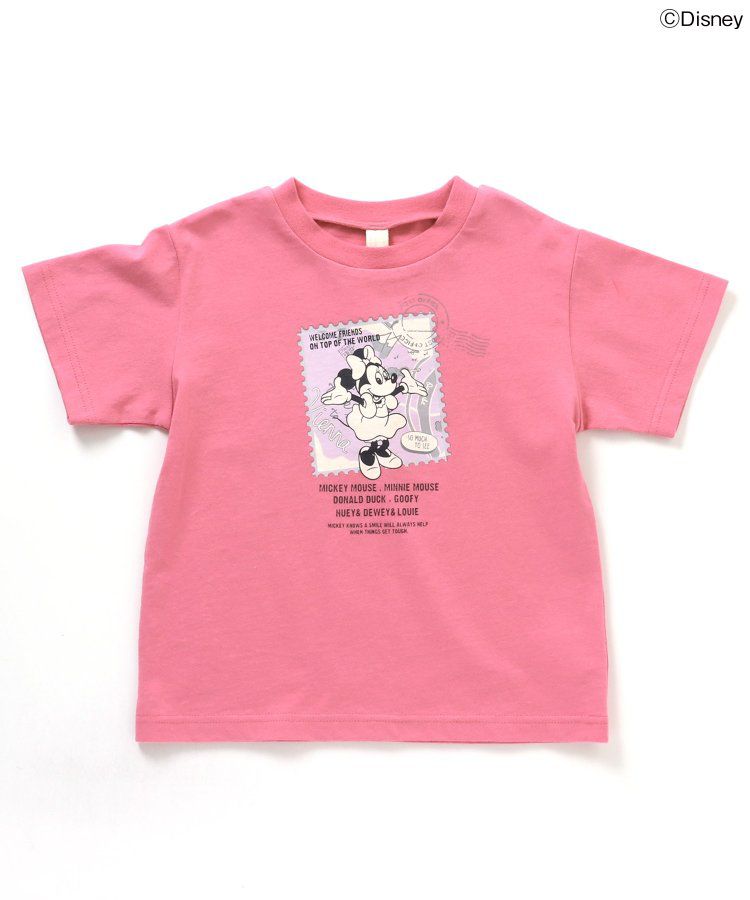 日本 BREEZE - 迪士尼聯名 印花短袖上衣-旅行郵票-紫色高飛狗