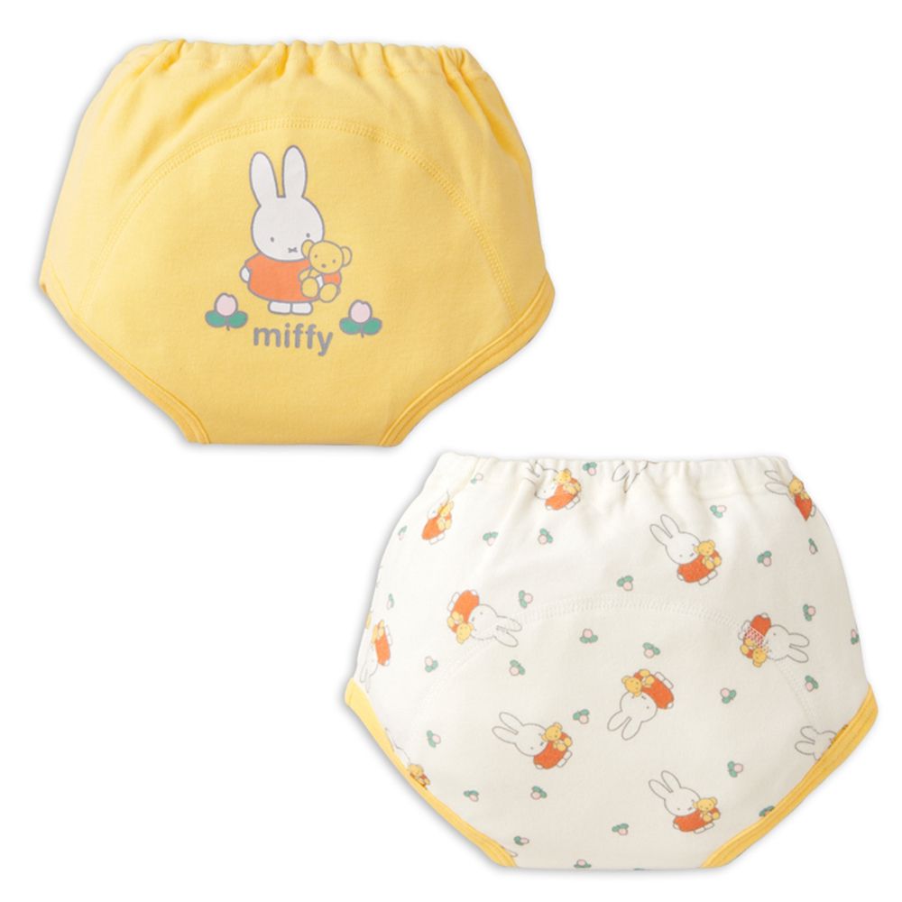 3層學習褲2件組-米飛兔&小熊-黃色