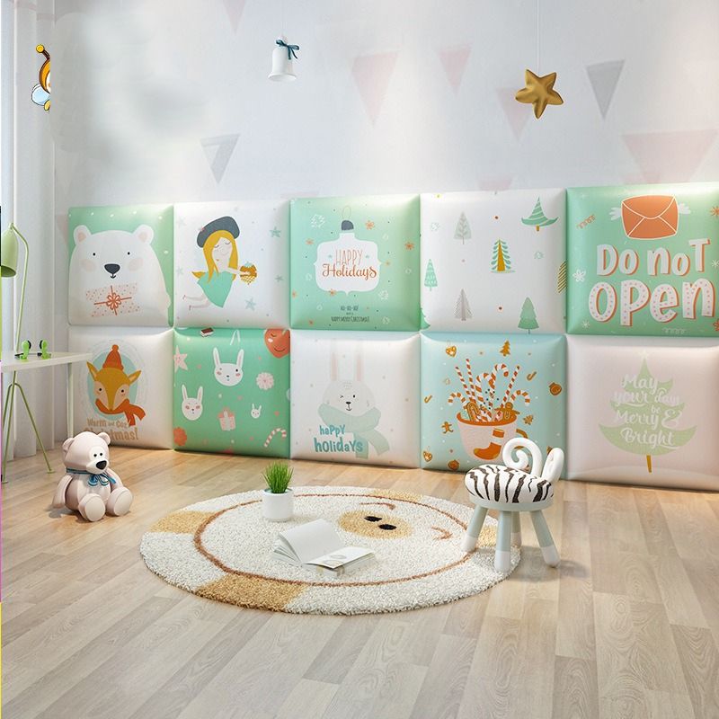 Vanibaby - 自黏式PU防撞壁貼-3片組_超厚3cm 防撞 防水 防霉 (聖誕派對系列)-款式隨機3入