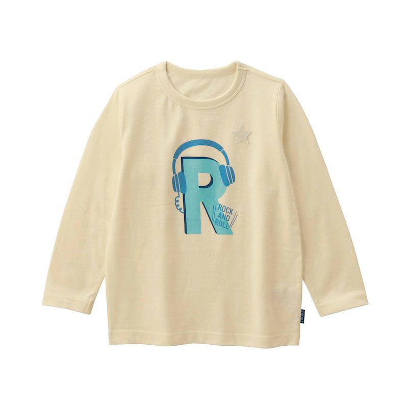 日本千趣會 - GITA 純棉印花長袖上衣-星星-棕灰