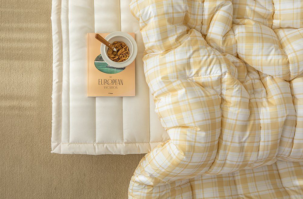 韓國 Maatila - 可水洗超細纖維桃皮感四季被-香橙果凍