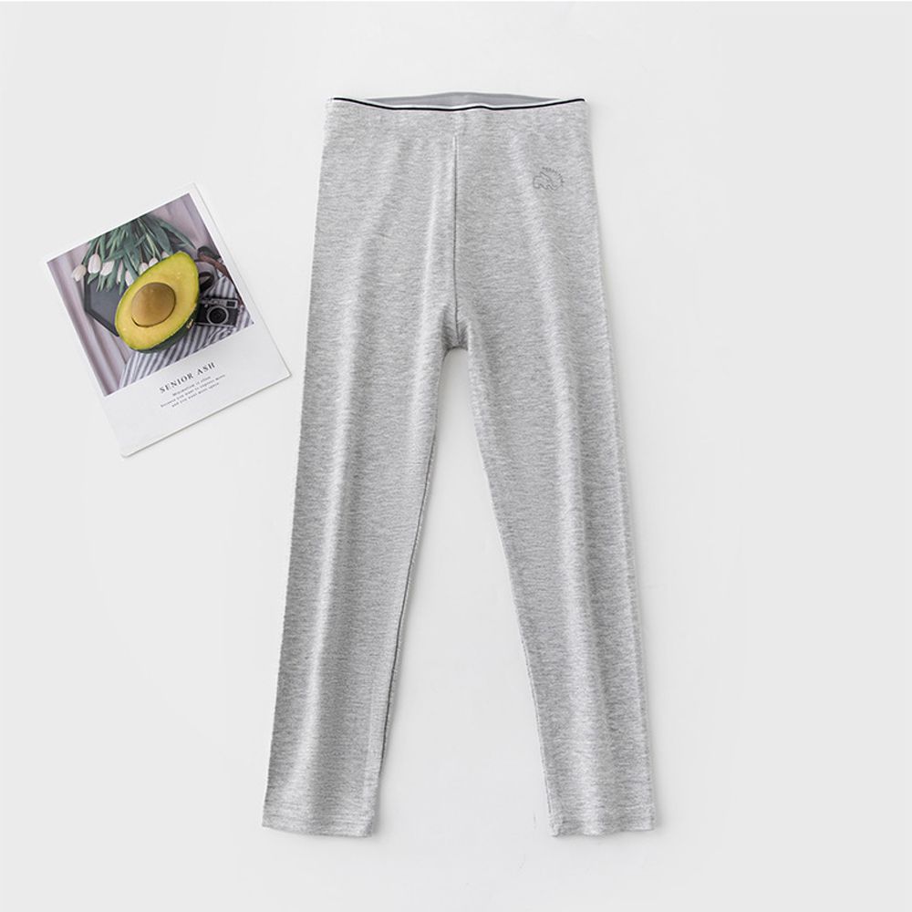 高彈鬆緊腰頭內搭褲-印花款-灰色