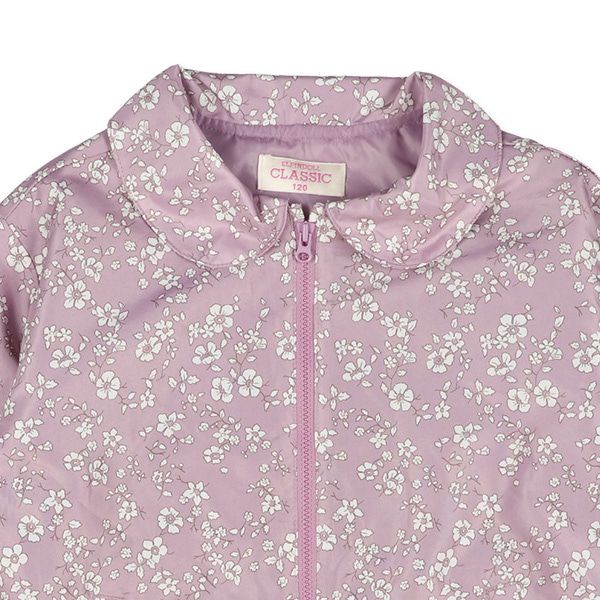 日本西松屋 - 百搭休閒薄外套-可愛碎花-粉紫