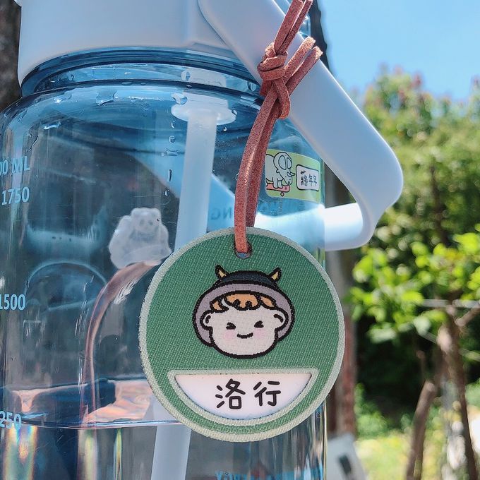 年年.studio - 客製化姓名吊牌-圓形款-男孩B (5x5cm)-一入