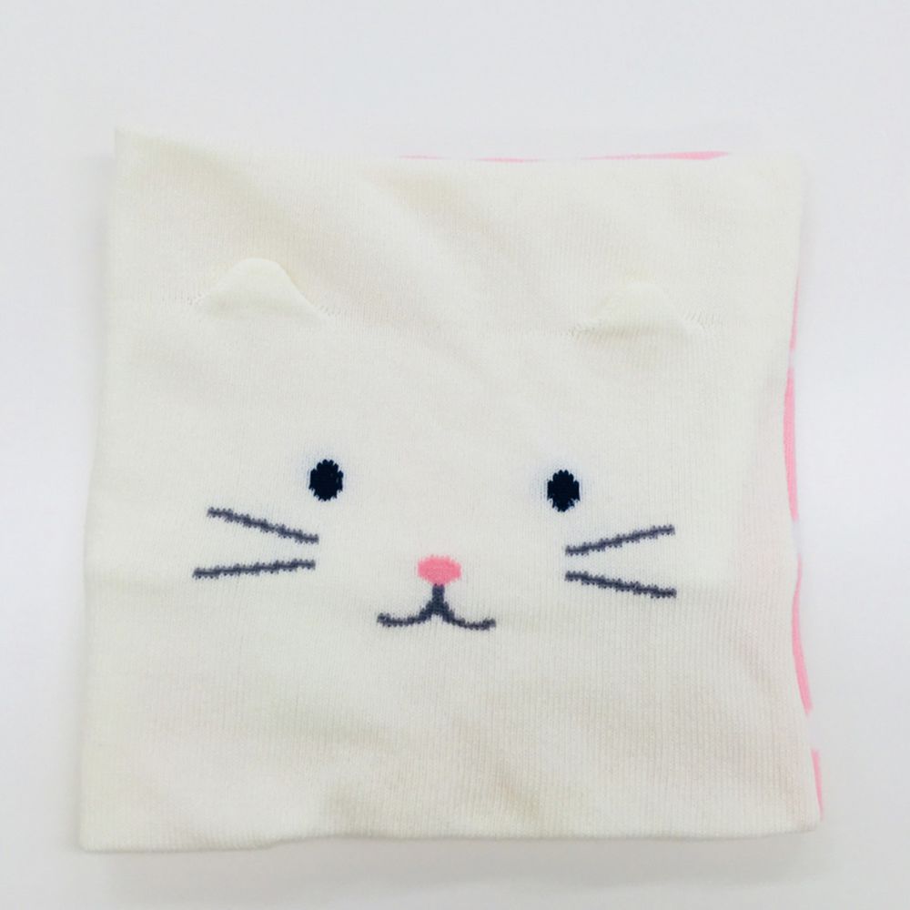 akachan honpo - 肚圍-羅紋針織款-小貓 粉紅色 (80~95cm)