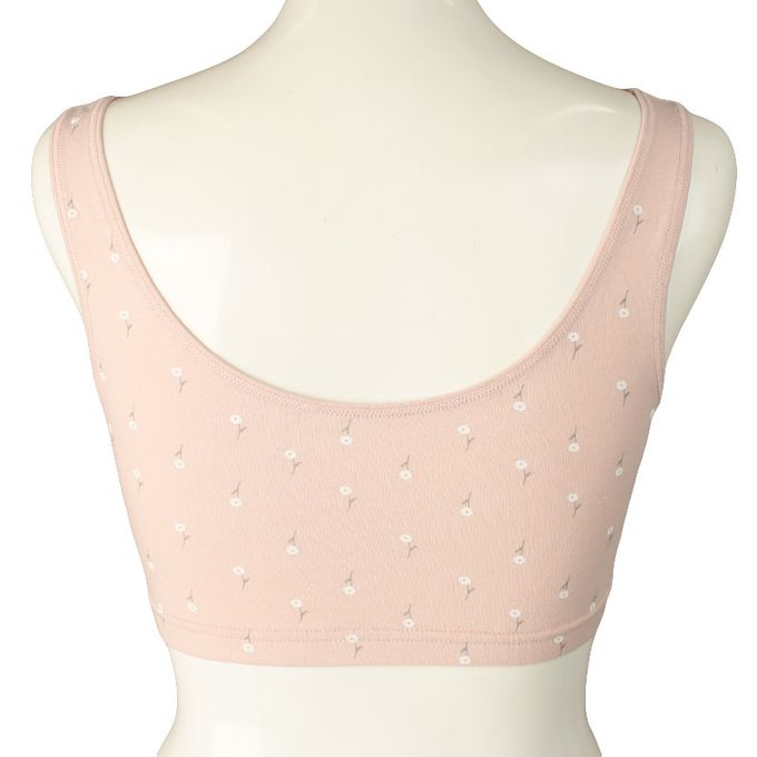 akachan honpo - 半截式內衣-前開式  小花-粉紅色