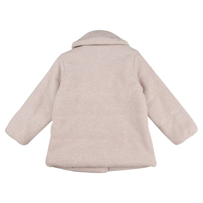 akachan honpo - 仿羔皮呢鋪棉夾克-粉紅色