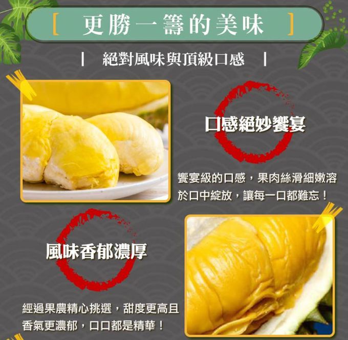 愛品鮮 - D197貓山王中王榴槤1盒(400g/盒)