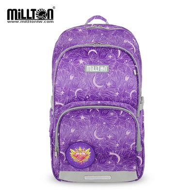 澳洲 Millton - 軍規雙軸護脊書包｜紫夜星月Purple Night｜30L 800g