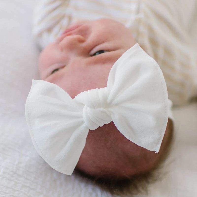 美國baby bling - 純手工極優雅細緻輕柔微彈性/毫無束縛感蝴蝶結髮帶/髮飾禮盒組-黑灰白