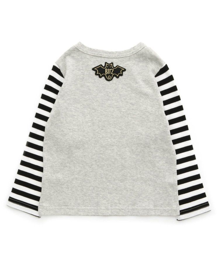 日本 BIT'Z - 萬聖節立體造型拼接長袖上衣-南瓜-白