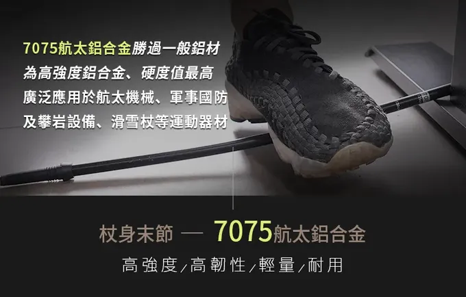 SHANER - 碳纖維伸縮自拍登山杖(自拍架需另購)