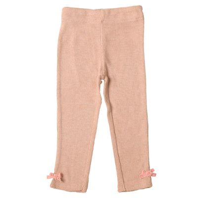 akachan honpo - 褲腳蝴蝶結合身褲-粉紅色