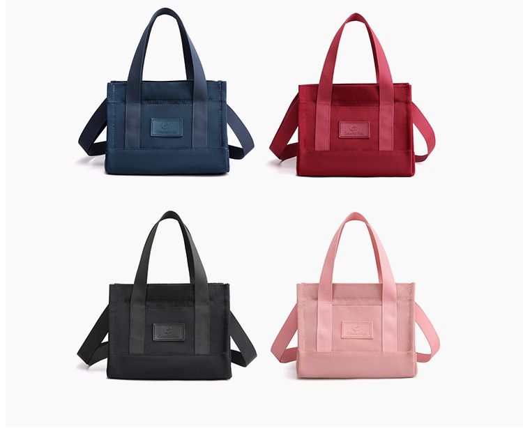 防潑水單肩/斜背小包-黑色 (17x20x12cm)