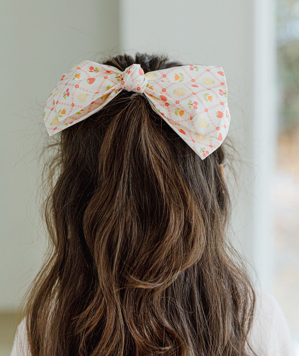 韓國 Cherry Bong Bong - 繽紛水果蝴蝶結髮夾-大-薄荷綠