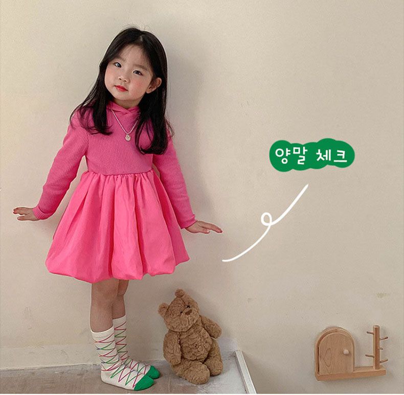 兒童中筒襪 (三入一組)-1084小熊碎花-B款-白粉綠各1