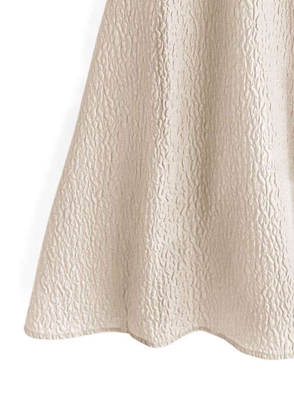 日本 GRL - 可愛後扭結泡泡袖吊帶裙-淺米杏 (F)