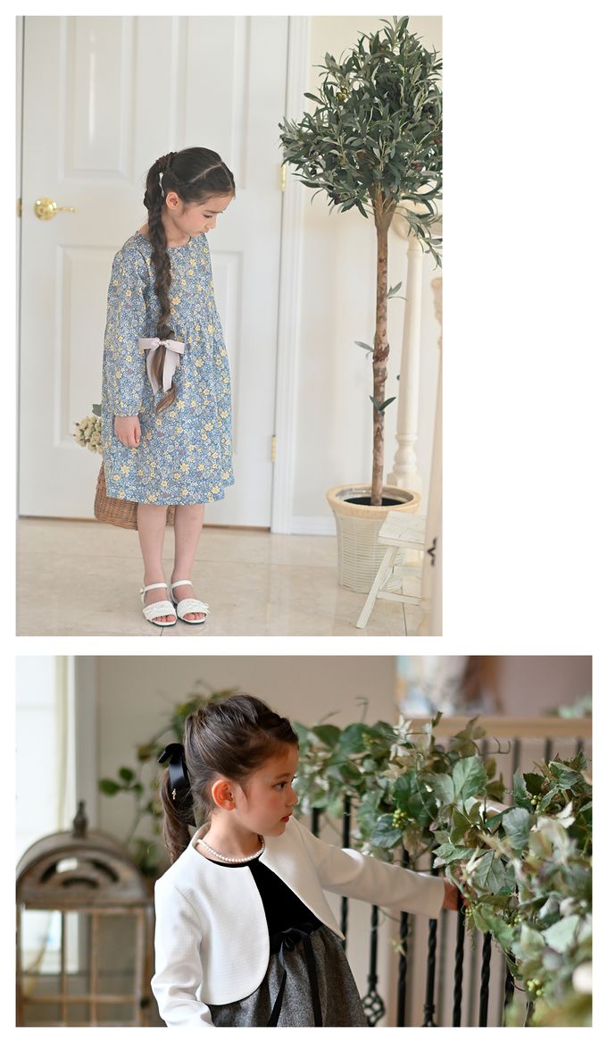 日本 Catherine Cottage - 長蝴蝶結鑰匙墜飾髮圈-嬰兒粉