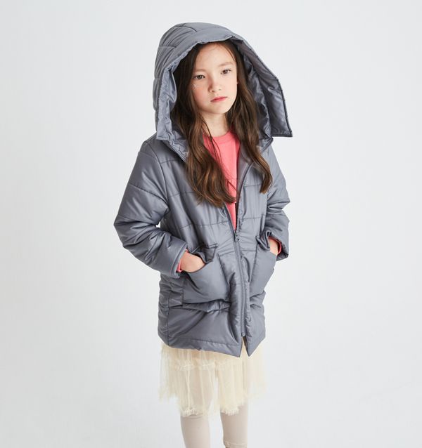 麗嬰房 Little moni - 3M科技羽絨保暖長外套-灰色