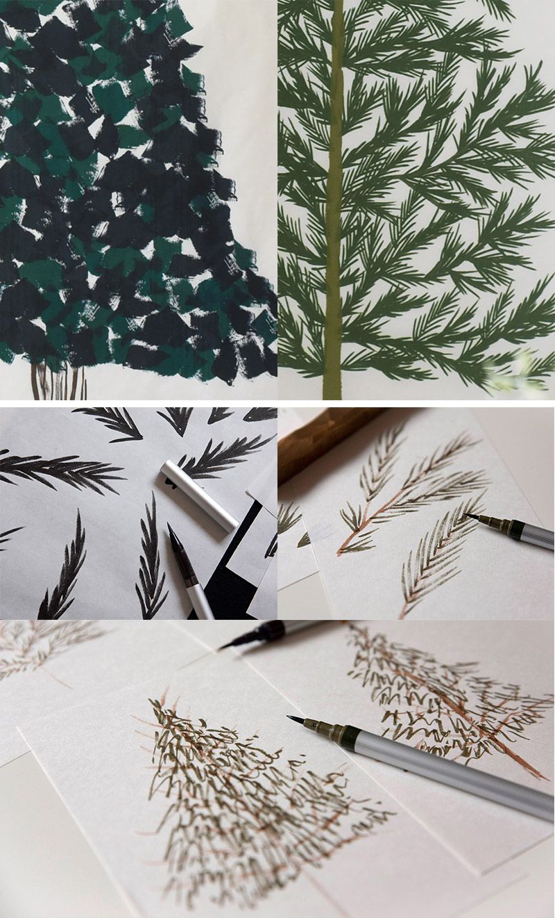 日本 kukka ja puu - 質感聖誕樹裝飾掛布-A款 (110x70cm)