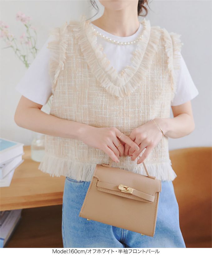 日本 Kobe Lettuce - 小亮點設計短袖上衣-白 (蜜蜂刺繡)