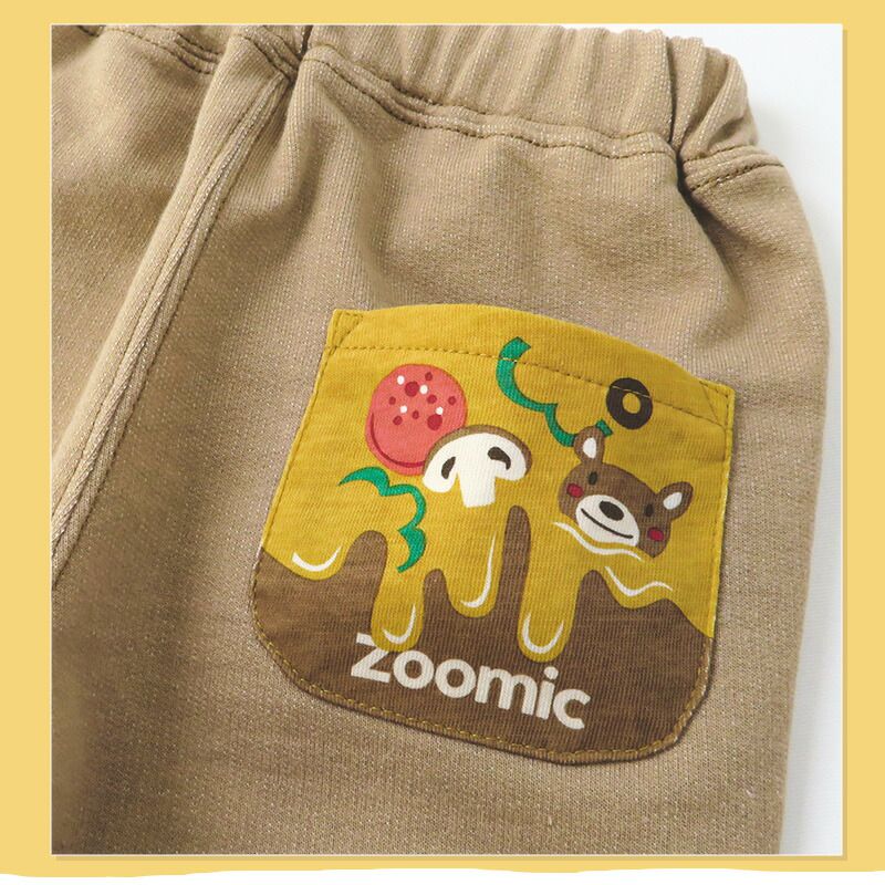 日本 ZOOLAND - 萌系反摺休閒七分褲-披薩口袋-海軍藍