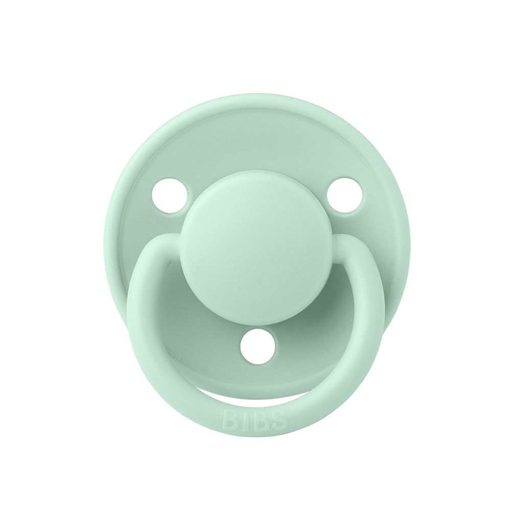 丹麥BIBS - De Lux矽膠安撫奶嘴-圓形-北歐綠0-18