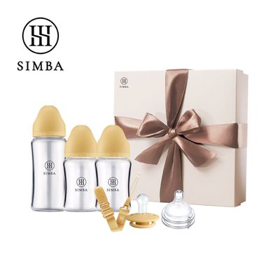 Simba 小獅王辛巴 - 蘊蜜質金玻璃新生初綻禮盒-旦黃