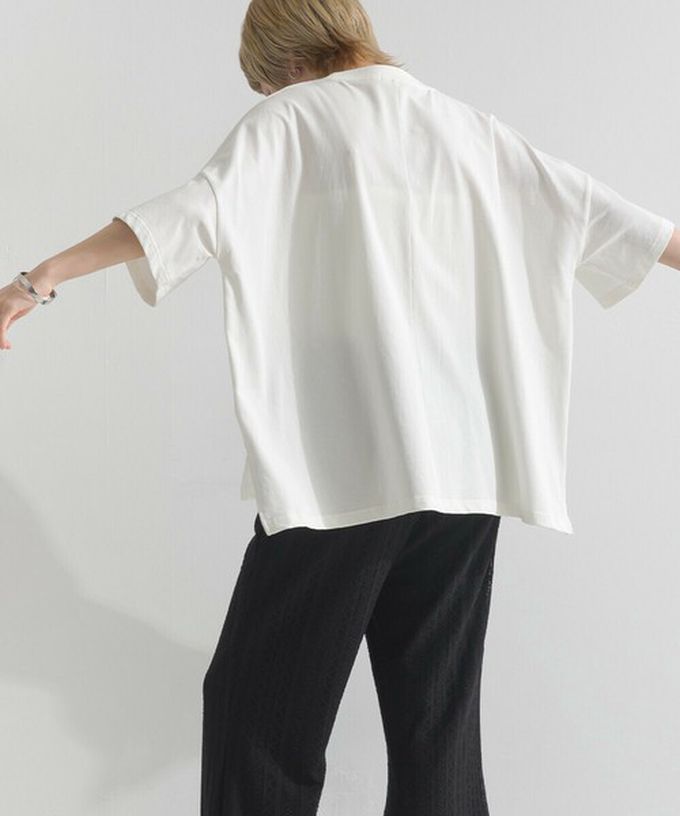 日本 le colis - 接觸冷感 金銀箔方塊印花T恤-黑