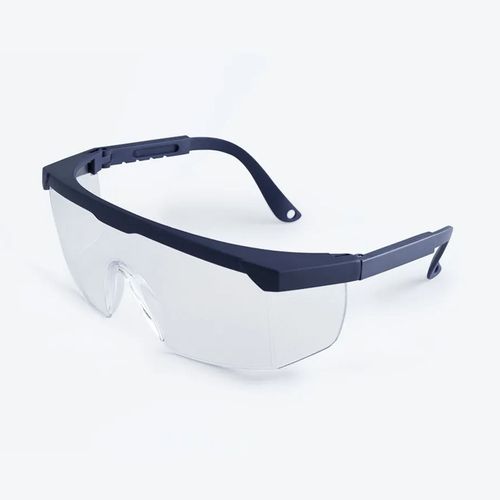 ALEGANT - 霧藍框架質感設計/加大鏡片伸縮鏡腳安全護目眼鏡/防護/全罩式/外掛/防風眼鏡/護眼首選/防飛沫/防灰塵