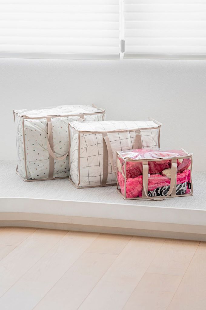 HARUhonpo 小晴天本舖 - 寶可樂收袋-闊口睡袋袋-月球灰(透明) (S)