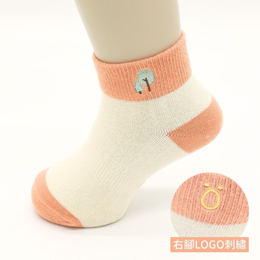 刺繡寬口短襪-小樹