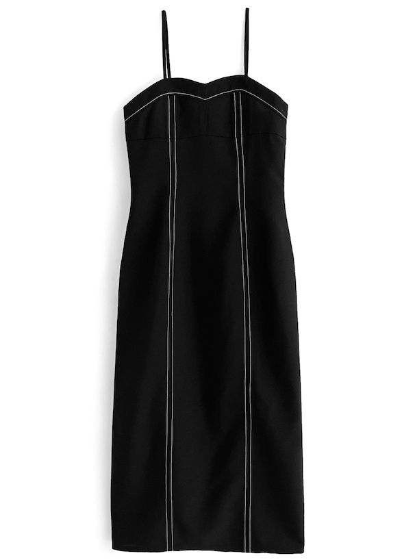 日本 GRL - 復古拷克車邊吊帶裙-黑