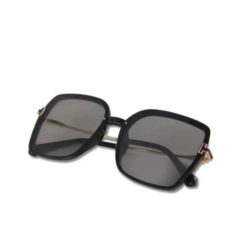 ALEGANT - 韓流明星最愛絕美星幕黑T字勾勒方框墨鏡│UV400太陽眼鏡