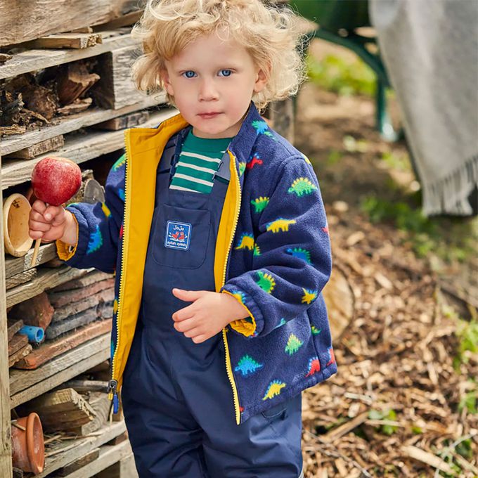 英國 JoJo Maman BeBe - 四合一多功能防水保暖連帽外套-劍龍世界