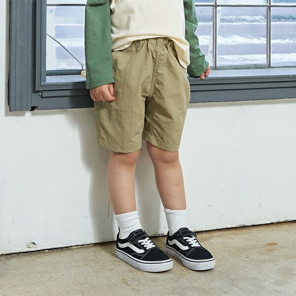 日本 b-ROOM - 玩水OK！潑水加工輕便短褲-卡其