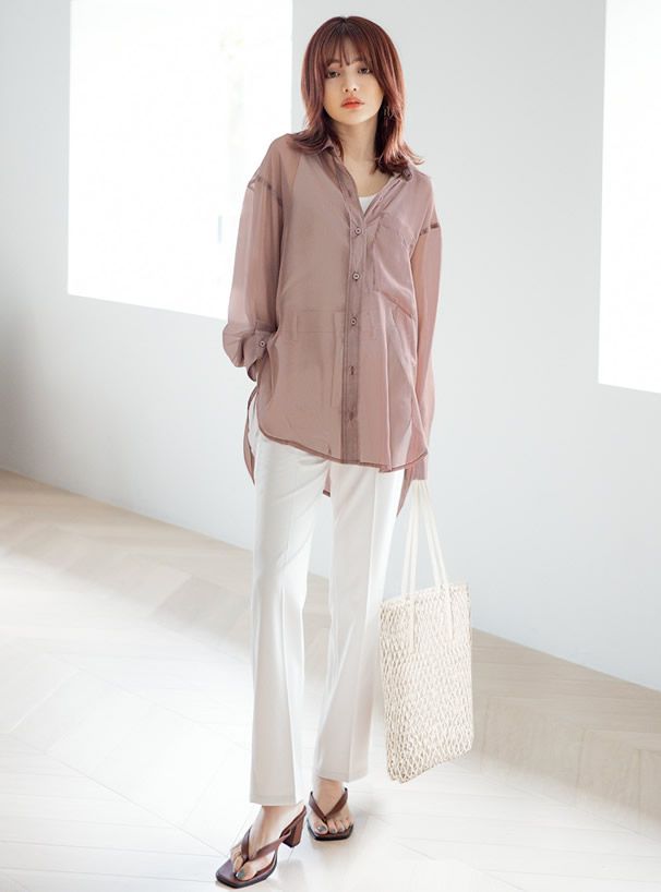 日本 GRL - 百搭編織手提袋(附同色系收納袋)-米