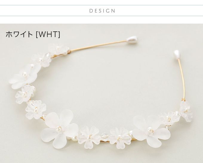 日本 Catherine Cottage - 磨砂優雅花圈造型髮箍-透光白